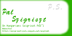 pal szigriszt business card